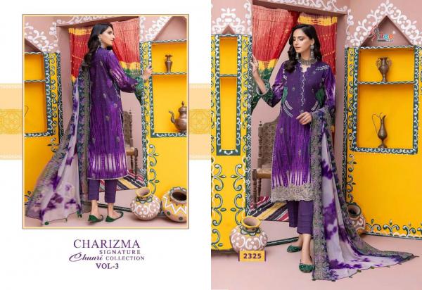 Shree Charizma Signature Chunri Lawn Cotton Collection 3 Pakistani Suits